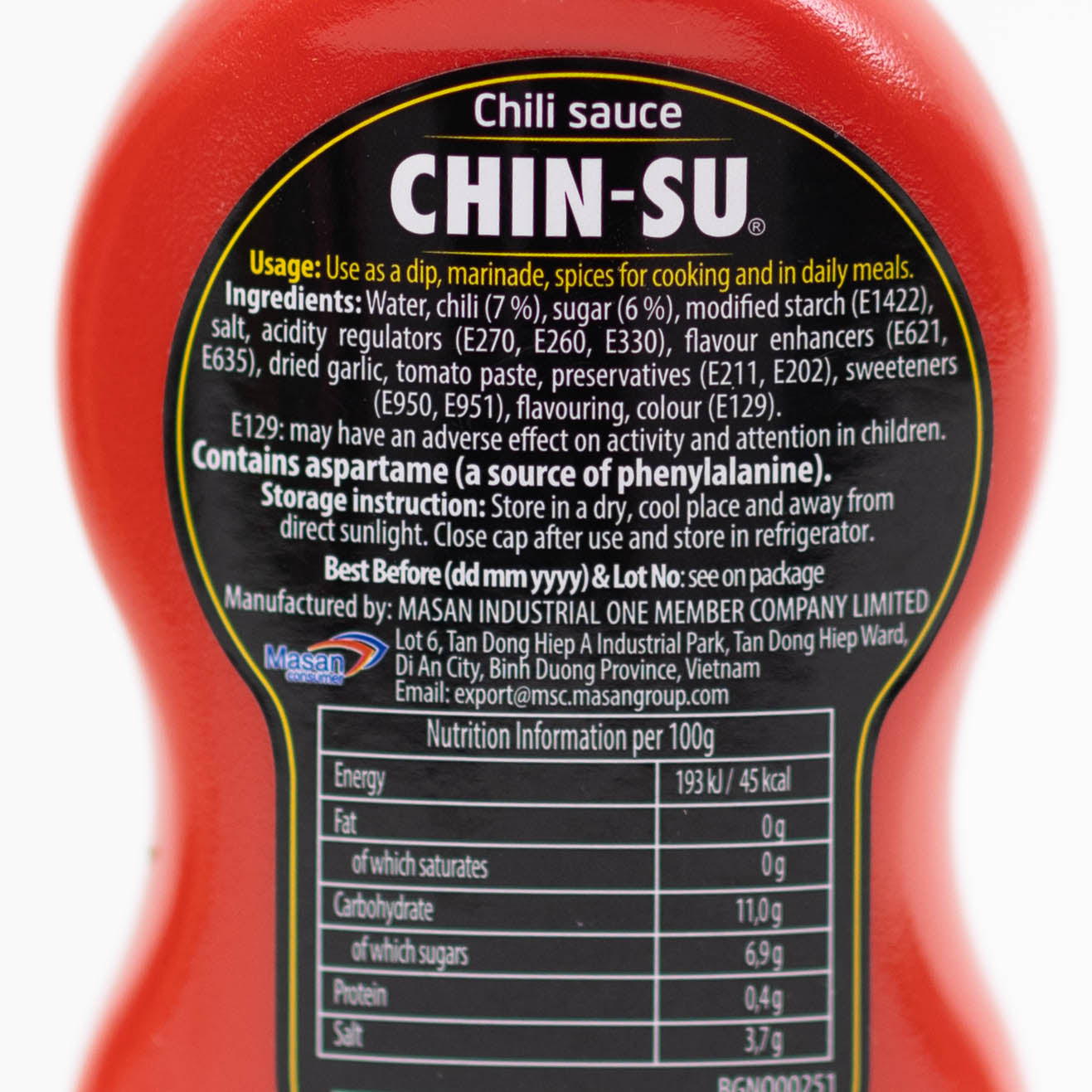 dinese onlineshop chin su chili sauce tuong ot zutaten nährwerte asiatische lebensmittel asiashop