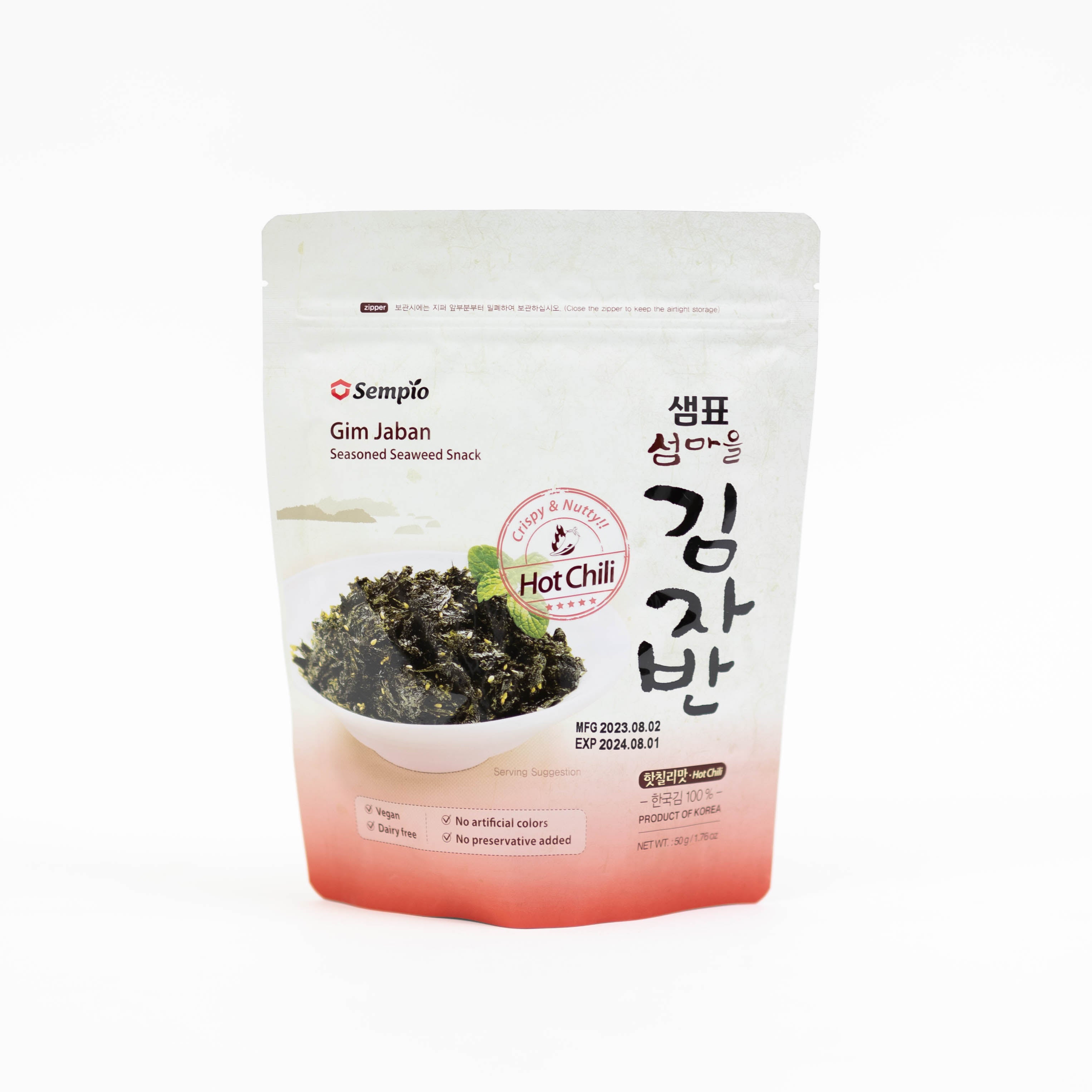 dinese.de asiashop onlineshop asiashop sempio gim jaban seaweed seetang snack hot chili asiatische snacks lebensmittel